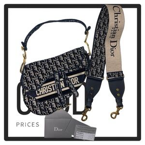 Dior Black and Cream Shoulder Bag